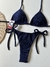 Cortininha Éden azul marinho / Lacinho - Biquínis Lola Chic
