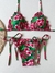 Cortininha ripple floral / Lacinho empina bumbum - comprar online