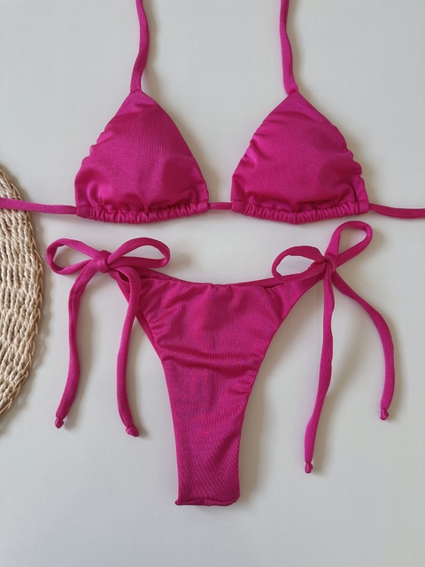 Cortininha trilobal rosa pink / Lacinho