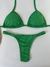 Cortininha viés meril verde bandeira / Fio dental na internet