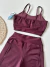 Conjunto fitness com bolso lycra marsala - loja online