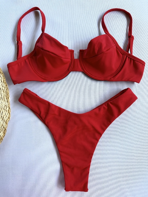 Meia taça meril vermelho / Asa delta