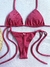Cortininha trilobal rosa queimado / Lacinho na internet