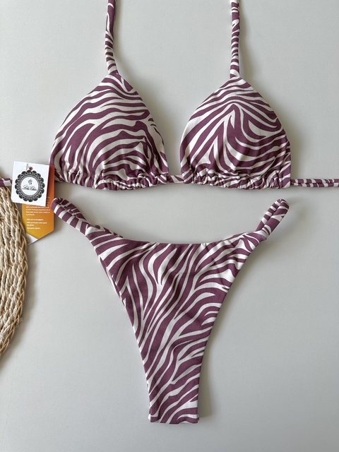 Cortininha zebra marsala / Tira fina