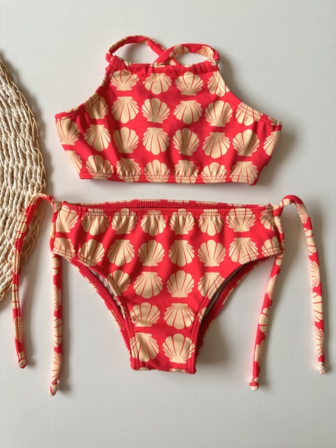 Biquíni infantil concha coral - comprar online