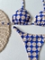 Cortininha concha concha azul / Tira fina - loja online