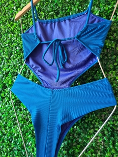 Imagem do Maiô cropped saara azul bic