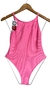 Maiô Bali micro canelado rosa bebê