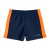 Short de Natación Azul - Naranja flúo