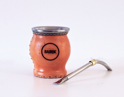 Mate acero forrado + bombilla