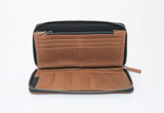 Billetera de cuero XL marron on internet