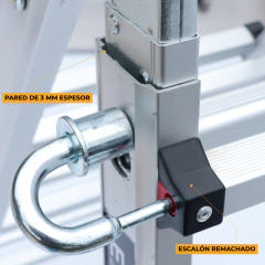 Escalera Original Expando Reforzada Aluminio - 5.15 metros - Expando