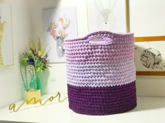 Cesto Fio de Malha 30x30 - Atelie Pontos e Fios