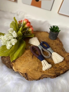 Chaveiro Macramê - Atelie Pontos e Fios