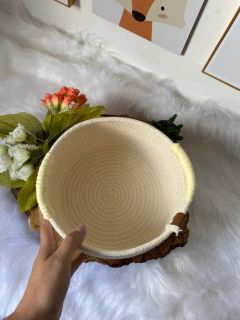 Cesto de Corda 22x12 com alça revestida - loja online