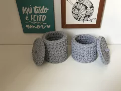 Porta Algodão e Porta Cotonete com tampa na internet