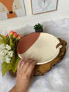 Bandeja aberta de corda pintada