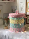 Cesto 30x30  Corações com Tampa