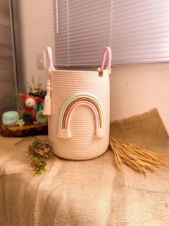 Cesto Arco-Íris de Corda 30x40 - comprar online