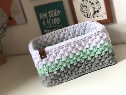 Cesto Fio de Malha Retangular 30x20x15