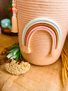 Cesto Arco-Íris de Corda 30x40 na internet