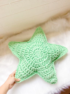 Almofada de Estrela em Fio de Malha