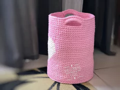Cesto Fio de Malha 30x40 com coração grande - loja online