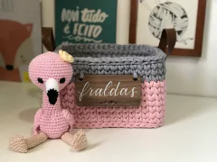 Cesto 20x15x15 com plaquinha personalizada e alça de couro ecológica na internet