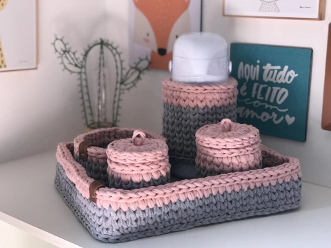 Kit de Higiene Bandeja Retangular Com 5 peças