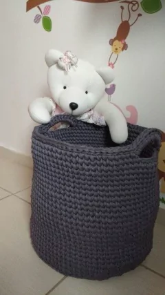 Cesto Fio de Malha 40x40 - Atelie Pontos e Fios