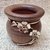 Mate algarrobo y alpaca Dos flores cinco pétalos
