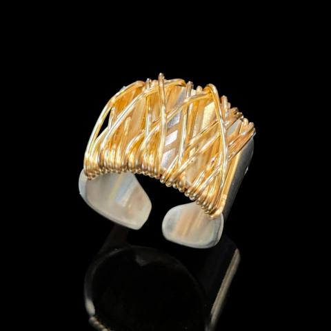 Anillo CLÁSICO DORADO desprolijo - comprar online