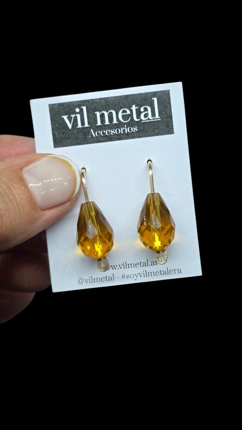 Aros CRISTAL DORADO