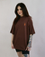 Camiseta Riot Oversize Florence Marrom