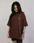 Camiseta Riot Oversize Florence Marrom