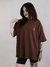 Camiseta Riot Oversize Florence Marrom