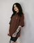 Camiseta Riot Oversize Florence Marrom