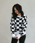 Blusa Tricot Riot Checker Branca