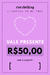 vale presente riot clothing no valor de cinquenta reais