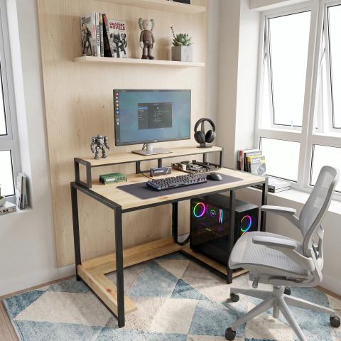 Mesa Escritorio Industrial 110x60x70 Alzada 20x20 + cpu