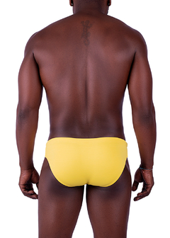 Sunga Cavada Slim Black Grillo Amarelo - comprar online