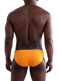 Sunga Cavada Slim Black Grillo Naranja - comprar online