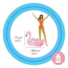Boia Inflável Flamingo Rose Circular Glitter Intex - loja online