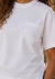 Camiseta Boxy Fit Bolsillo Mujer Blanca en internet