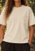 Camiseta Boxy Fit Bolsillo Mujer Marfil en internet