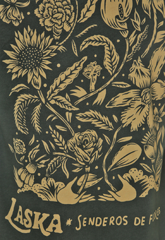 T-Shirt Senderos de Flores Oliva - Laska