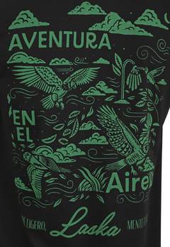 T-Shirt Aventura en el aire Negra en internet