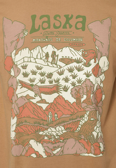 T-Shirt Rutas Salvajes Montañas Mostaza en internet