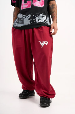 Jogger Over Bordo Logo