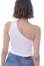 TOP SHOULDER SHINE ASIMÉTRICO TIZA - Soho Denim